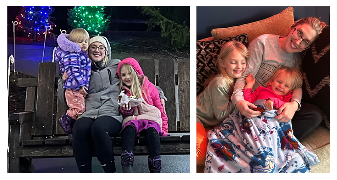 images of tiffany bartel with her two daughters
