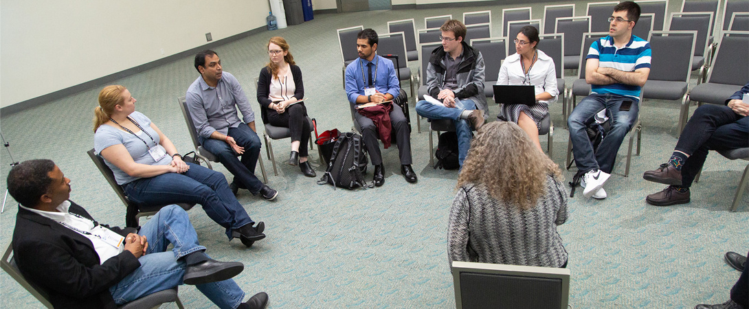 Small group discussion at Neuroscience 2018