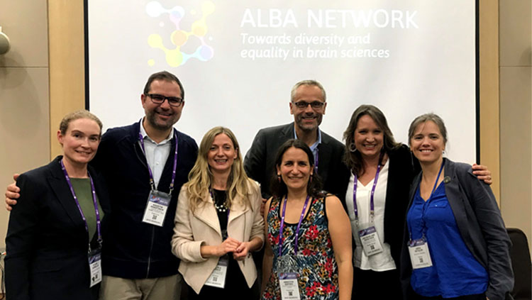 The ALBA Network team stands together for a picture