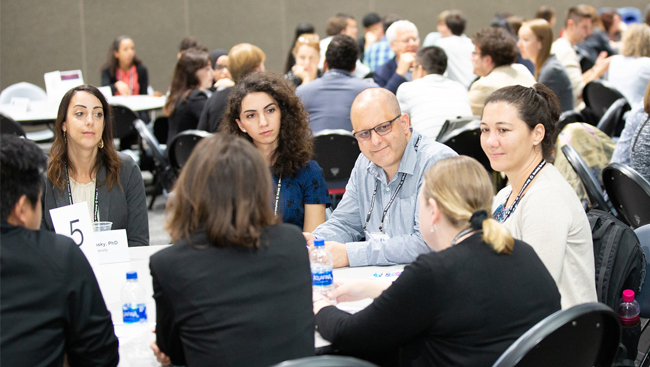 Neuroscience 2018 attendees at the career development networking topics event