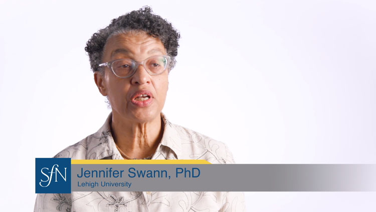 Image of Jennifer Swann discussing impostor syndrome.