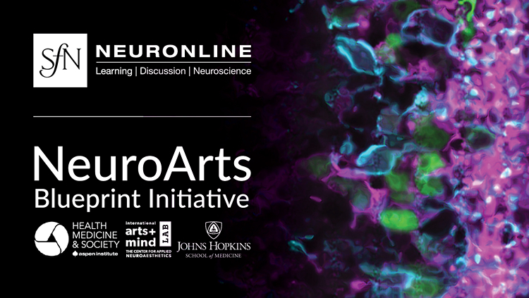 Neuroarts Thumbnail with purple scientific imagery
