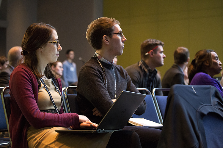 Audience with computers