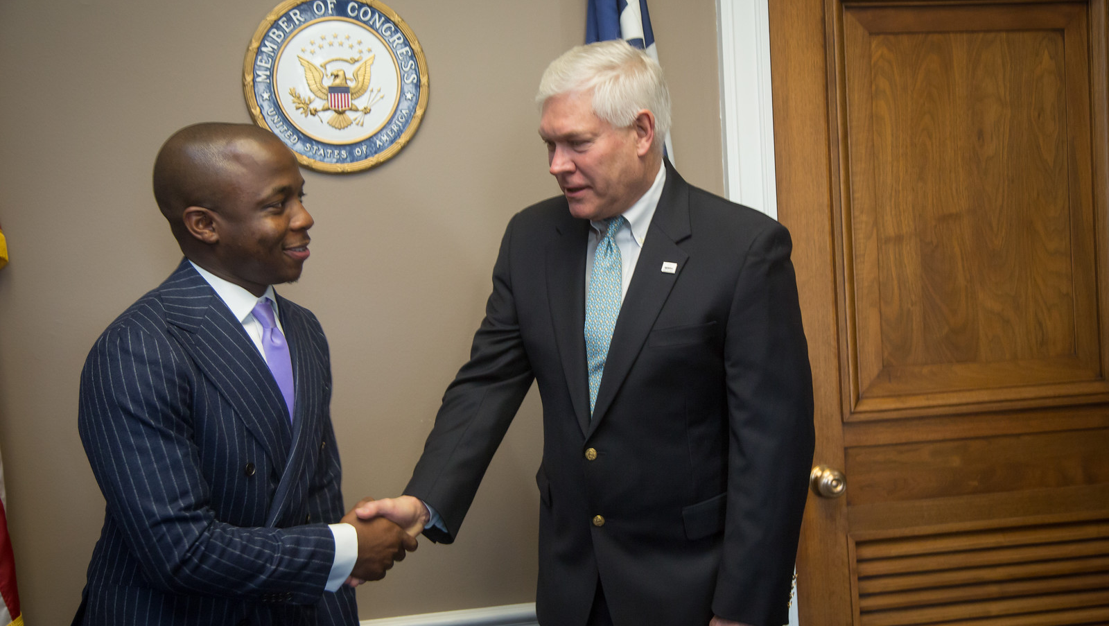 ECPA shakes hands with a member of Congress